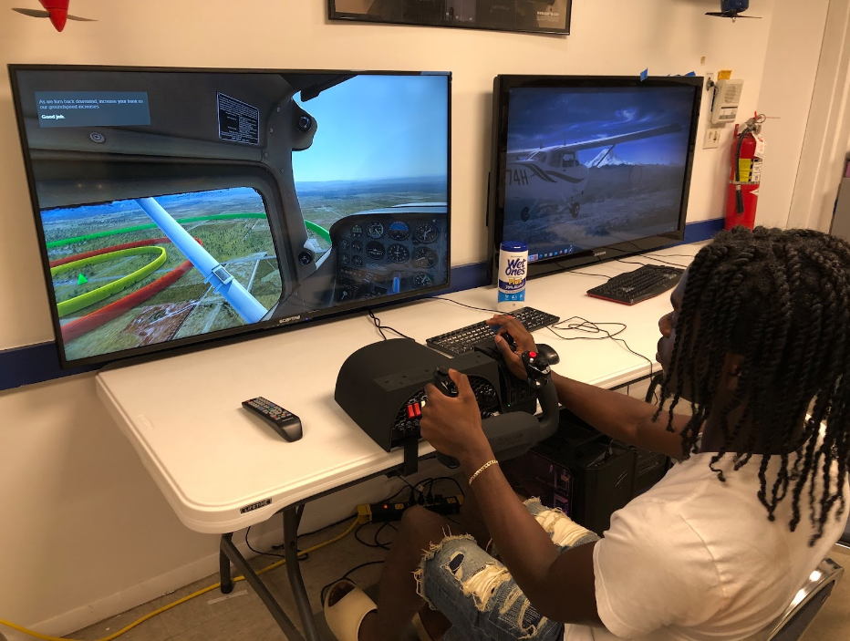 Jabari Brown at the simulator